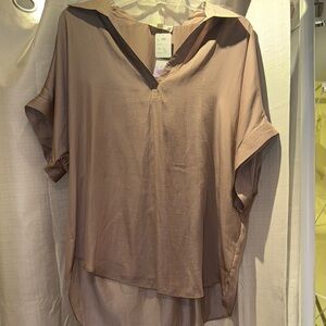 Elegant Women's Tan Blouse